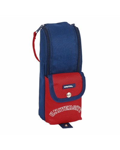 School Case Safta University Red Navy Blue (6 x 21 x 6 cm)