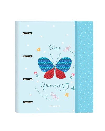 Ringmap BlackFit8 Mariposa A4 Licht Blauw (27 x 32 x 3.5 cm)