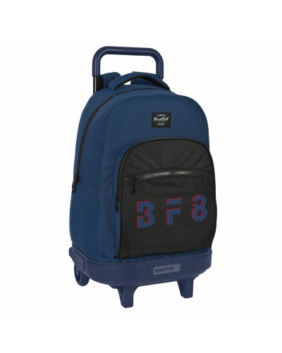 School Rucksack with Wheels BlackFit8 Urban Black Navy Blue (33 x 45 x 22 cm)