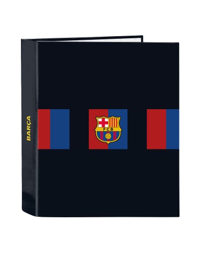 Ringmap F.C. Barcelona Kastanjebruin Marineblauw A4 27 x 33 x 6 cm