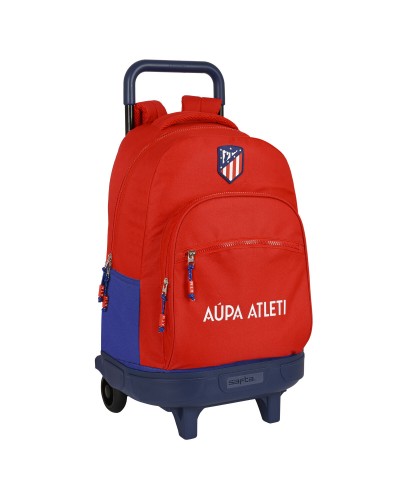 Schulrucksack mit Rädern Atlético Madrid Rot Marineblau (33 x 45 x 22 cm)