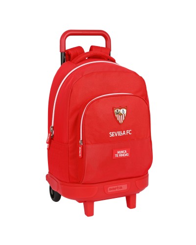 Mochila Escolar con Ruedas Sevilla Fútbol Club Rojo (33 x 45 x 22 cm)