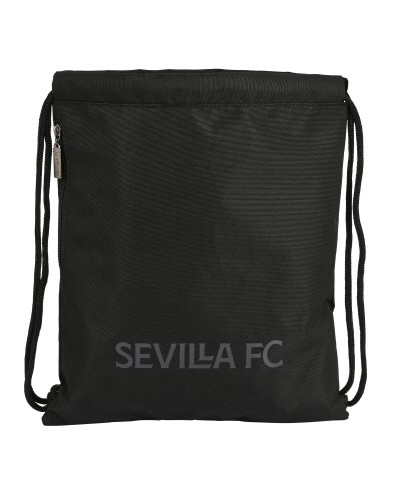 Bolsa Mochila con Cuerdas Sevilla Fútbol Club Teen 35 x 40 x 1 cm Negro