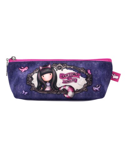 Astuccio Scuola Gorjuss Cheshire cat Rosa Viola (22.3 x 8.8 x 5.7 cm)