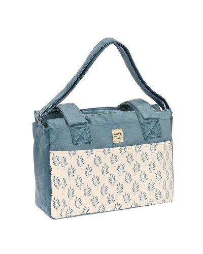 Bolso Cambiador de Pañales Safta Leaves Turquesa (46 x 26 x 15 cm)