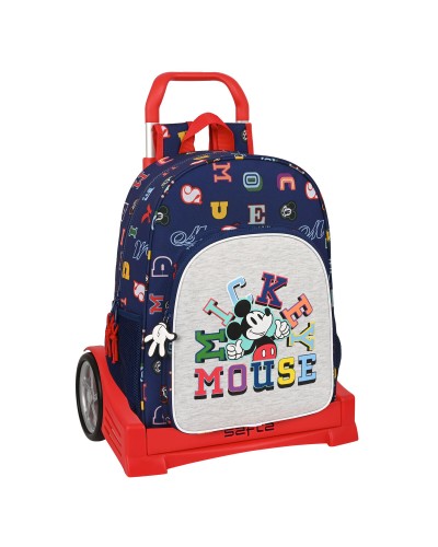 Reppu pyörillä Mickey Mouse Clubhouse Only one Laivastonsininen 33 x 42 x 14 cm