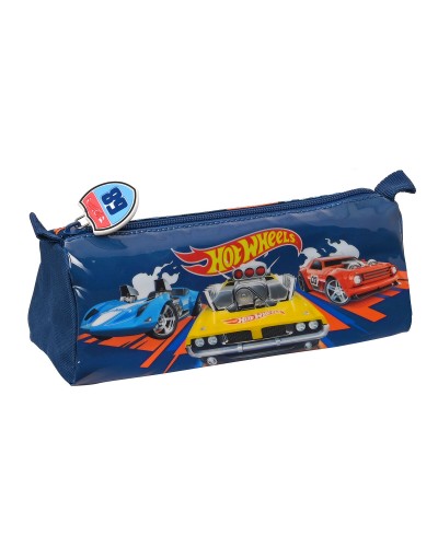Estuche Escolar Hot Wheels Speed club Naranja Azul marino (21 x 8 x 7 cm)