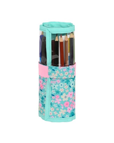 Estuche Escolar con Accesorios Vicky Martín Berrocal Mint paradise Menta (27 Piezas) (7 x 20 x 7 cm)