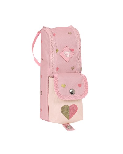 Schoolpennenzak Glow Lab Hearts Roze (6 x 21 x 6 cm)