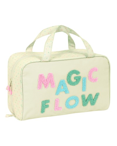 Toilettas voor op School Glow Lab Magic flow Beige 31 x 14 x 19 cm