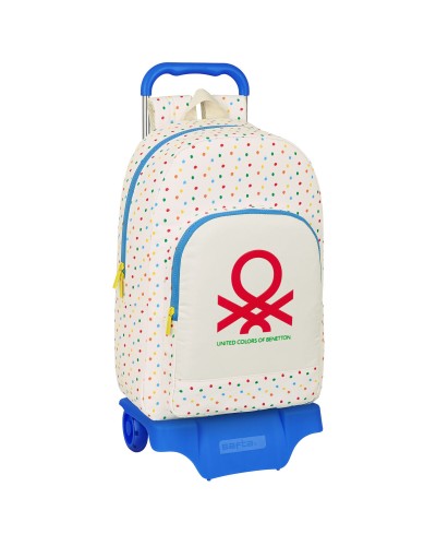 School Rucksack with Wheels Benetton Topitos (30 x 46 x 14 cm)