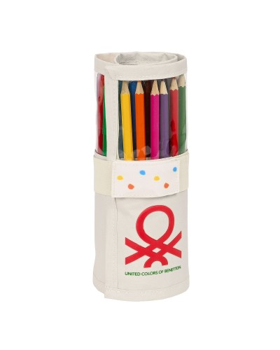 Schooletui met Accessoires Benetton Topitos (27 Onderdelen) (7 x 20 x 7 cm)