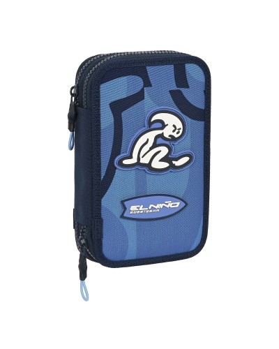 Astuccio per la Scuola con Accessori El Niño Bahia Azzurro 12.5 x 19.5 x 4 cm (28 Pezzi)