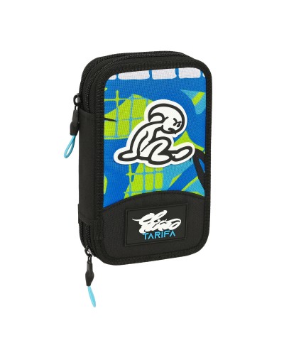 Astuccio per la Scuola con Accessori El Niño Green bali Nero 12.5 x 19.5 x 4 cm (28 Pezzi)