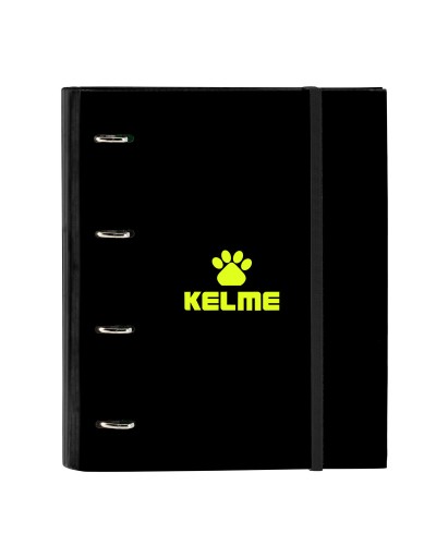 Reliure à anneaux Kelme Jungle Noir Gris Citron (27 x 32 x 3.5 cm)