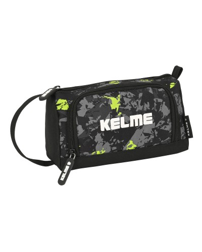 Trousse d'écolier Kelme Jungle Noir Gris Citron 20 x 11 x 8.5 cm