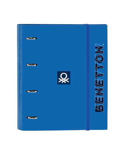 Raccoglitore ad anelli Benetton Deep water Azzurro (27 x 32 x 3.5 cm)