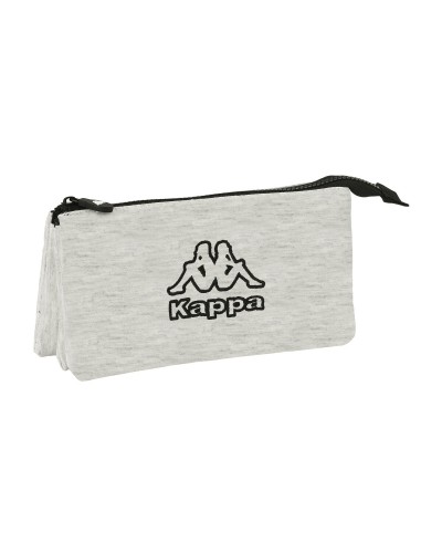 Dreifaches Mehrzweck-Etui Kappa Grey knit Grau (22 x 12 x 3 cm)