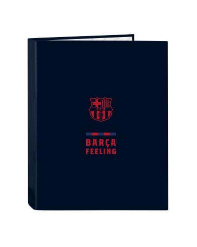 Carpeta de anillas F.C. Barcelona Azul marino A4 (26.5 x 33 x 4 cm)