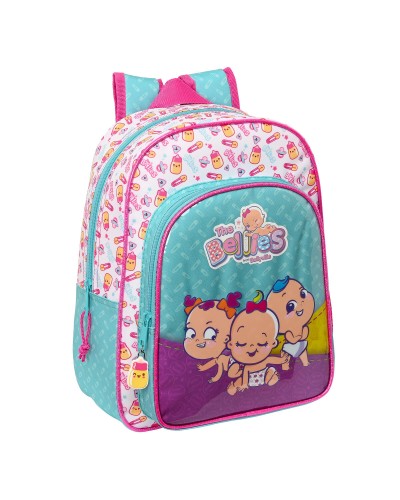 Schulrucksack The Bellies 26 x 34 x 11 cm Lila türkis Weiß