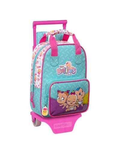 Trolley per la Scuola The Bellies 20 x 28 x 8 cm Viola Turchese Bianco