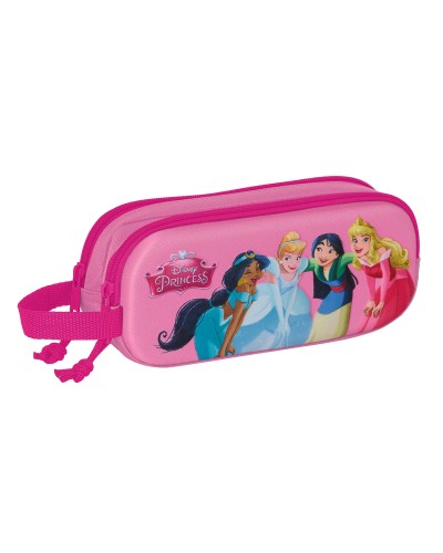 Trousse Fourre-Tout Double Disney Princess Rose 21 x 8 x 6 cm 3D