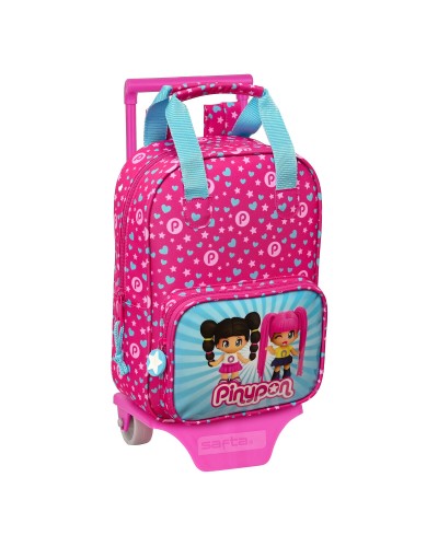 Cartable à roulettes Pinypon Bleu Rose 20 x 28 x 8 cm