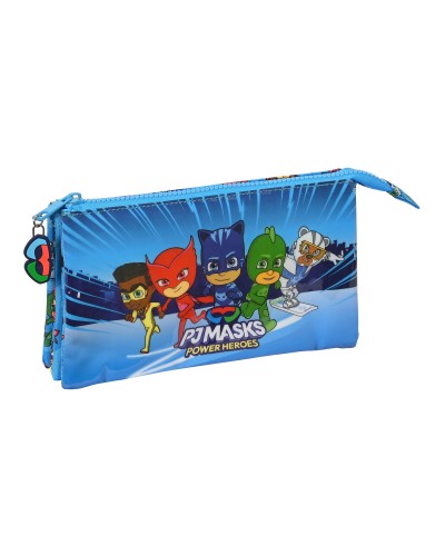 Dreifaches Mehrzweck-Etui PJ Masks Blau 22 x 12 x 3 cm
