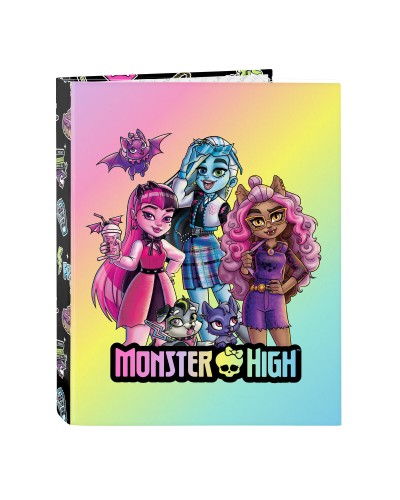Ringpärm Monster High Creep Svart A4 26.5 x 33 x 4 cm