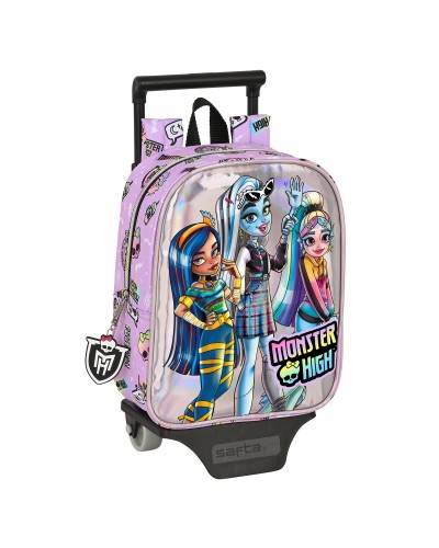 Mochila Escolar con Ruedas Monster High Best boos Lila 22 x 27 x 10 cm