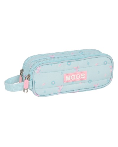 Trousse Fourre-Tout Double Moos Garden Turquoise 21 x 8 x 6 cm