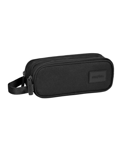 Trousse Fourre-Tout Double Safta Noir 21 x 8 x 6 cm