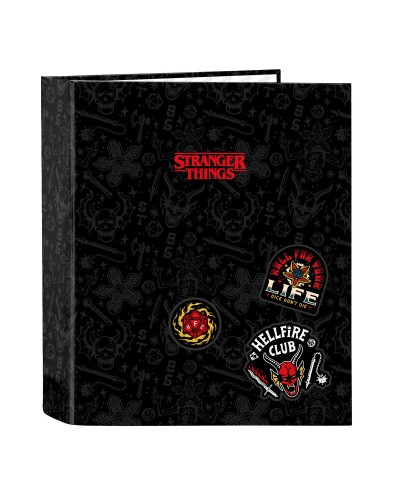 Ringbuch Stranger Things Schwarz A4 27 x 33 x 6 cm