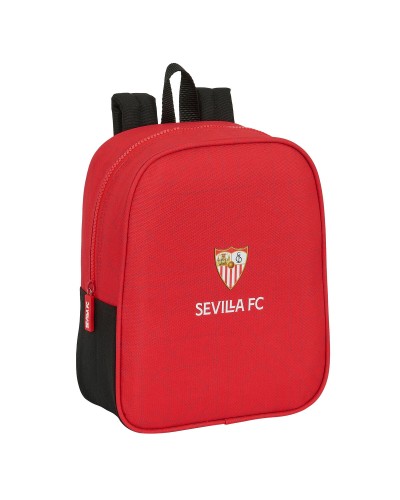 Mochila Escolar Sevilla Fútbol Club Negro Rojo 22 x 27 x 10 cm