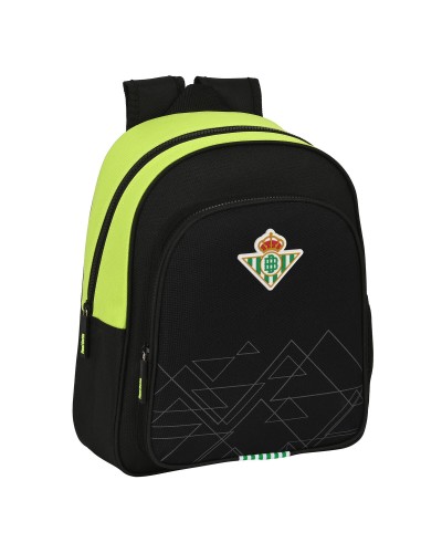 Koululaukku Real Betis Balompié Musta Lime väri 28 x 34 x 10 cm