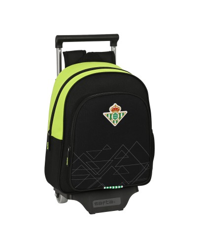 Cartable à roulettes Real Betis Balompié Noir Citron 28 x 34 x 10 cm