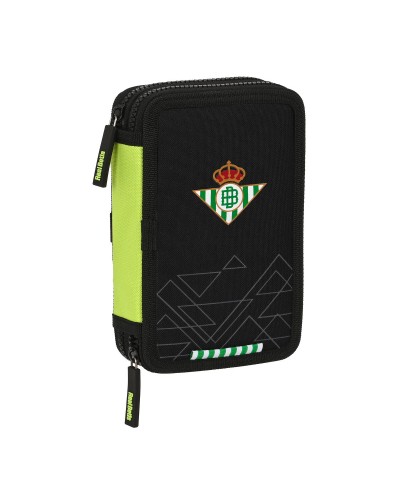 Astuccio Doppio Real Betis Balompié Nero Lime 12.5 x 19.5 x 4 cm (28 Pezzi)