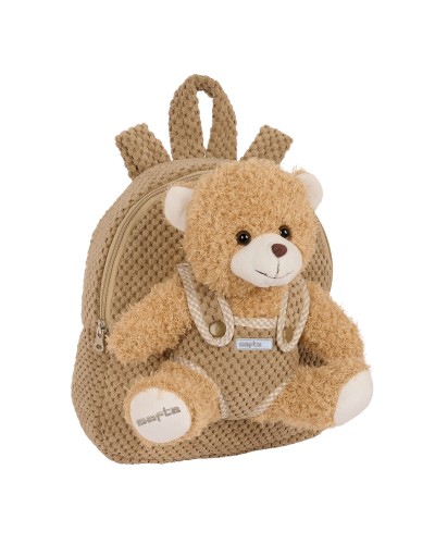 Sac à dos enfant Safta Ours en peluche Marron 23 x 27 x 7,5 cm