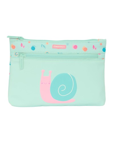 School Case Safta Caracol Snail Turquoise 23 x 16 x 3 cm