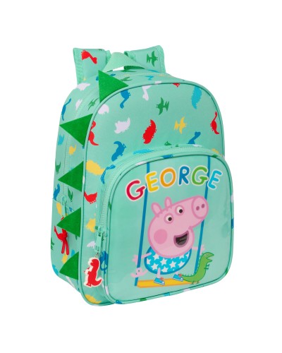 Koululaukku Peppa Pig George Mintunvihreä 26 x 34 x 11 cm