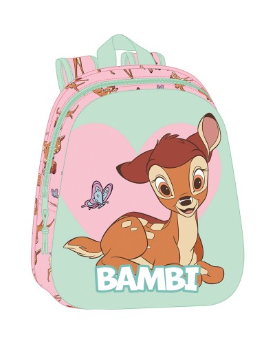 Mochila Escolar Clásicos Disney Verde Rosa 27 x 33 x 10 cm