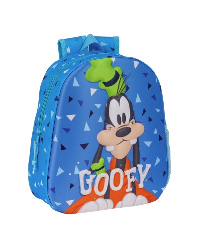 Sac à dos enfant 3D Clásicos Disney Goofy Bleu 27 x 33 x 10 cm