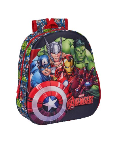 Schulrucksack The Avengers Schwarz Rot 27 x 33 x 10 cm
