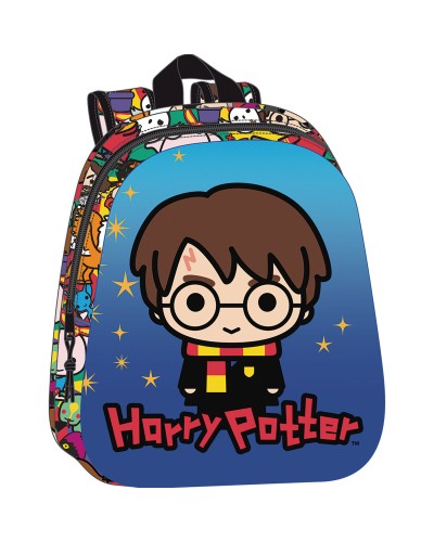 Schoolrugzak Harry Potter Blauw Multicolour 27 x 33 x 10 cm