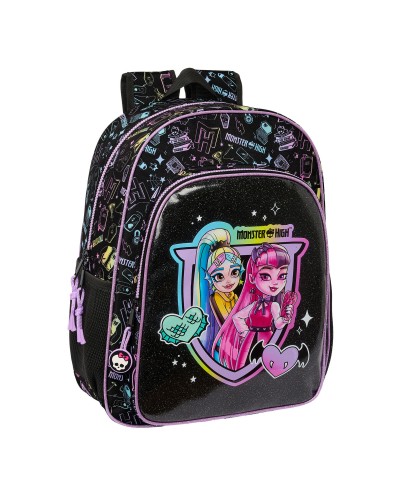 School Bag Monster High Black 33 x 42 x 14 cm