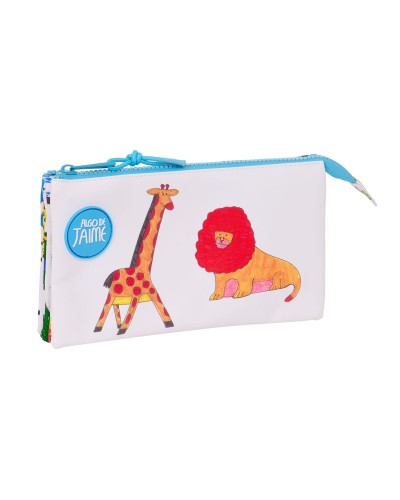 Trousse Fourre-Tout Double Algo de Jaime Blanc 22 x 12 x 3 cm