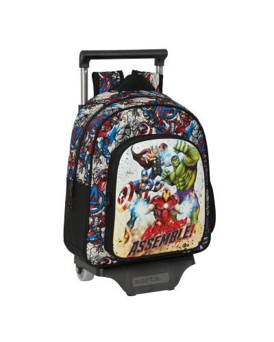 School Rucksack with Wheels The Avengers Forever Multicolour 27 x 33 x 10 cm