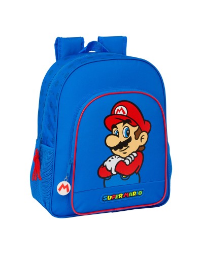 Koululaukku Super Mario Play Sininen Punainen 32 X 38 X 12 cm