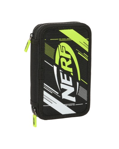 Dubbele etui Nerf Get ready Zwart 12.5 x 19.5 x 4 cm (28 Onderdelen)