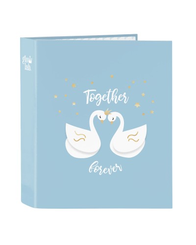 Ringmap Glow Lab Cisnes Blauw A4 27 x 33 x 6 cm